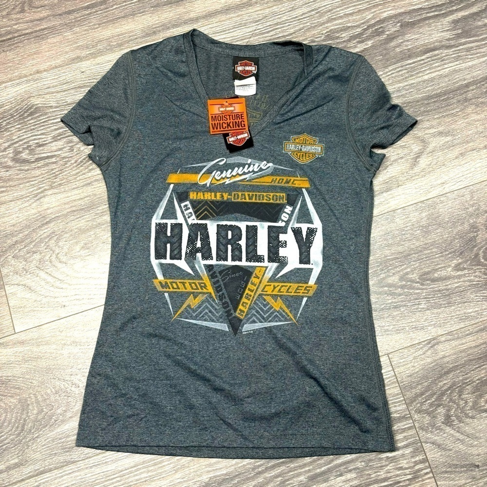 Harley Davidson moisture‎ Wicking V Neck women’s small 179